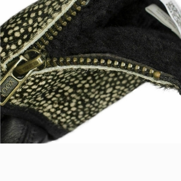 NWT UGG leather gloves with calf hair cuff - Picture 3 of 8
